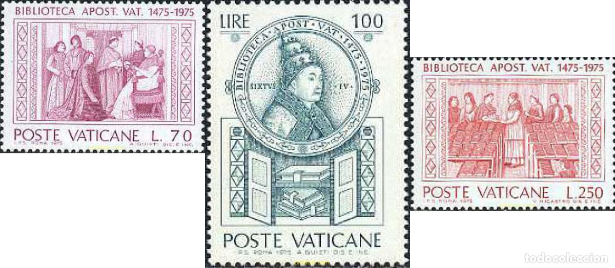 Sellos: 116501 MNH VATICANO 1975 5 CENTENARIO DE LA BIBLIOTECA VATICANA