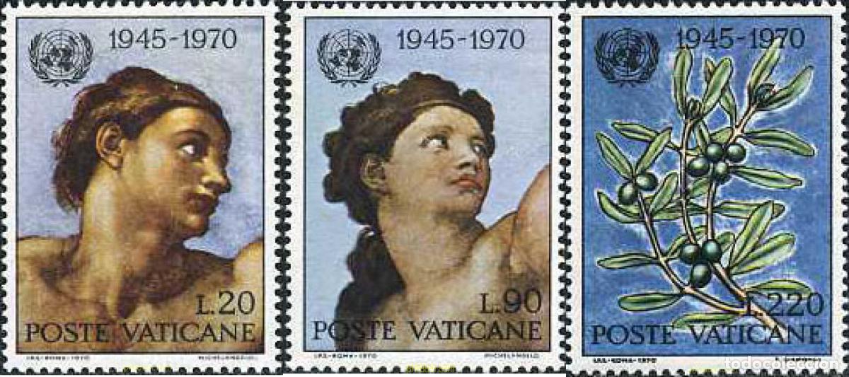 Sellos: 116388 MNH VATICANO 1970 25 ANIVERSARIO DE LAS NACIONES UNIDAS