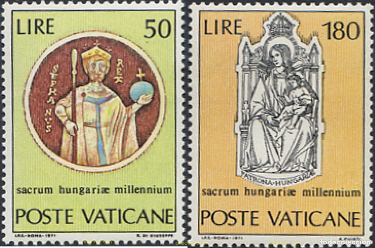 Sellos: 116422 MNH VATICANO 1971 MILENARIO DE SAN ESTEBAN, REY DE HUNGRIA