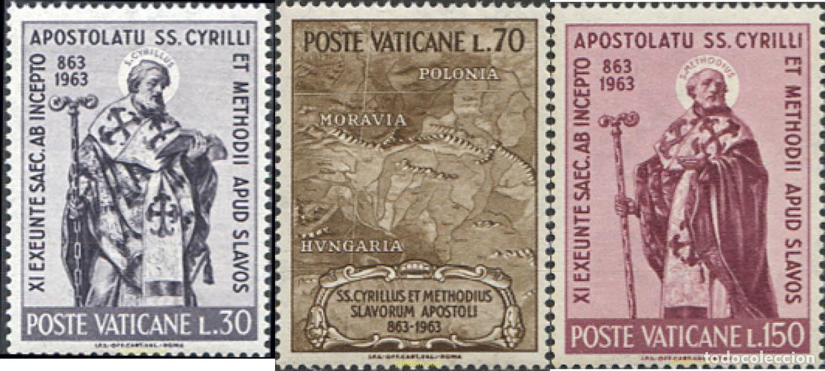Sellos: 116072 MNH VATICANO 1963 11 CENTENARIO DEL APOSTOLADO DE LOS SANTOS CIRILLO Y METODIO