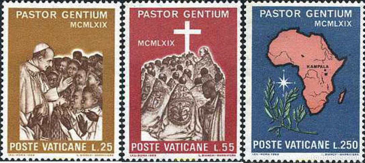 Sellos: 116333 MNH VATICANO 1969 VIAJE DEL PAPA PABLO VI A UGANDA