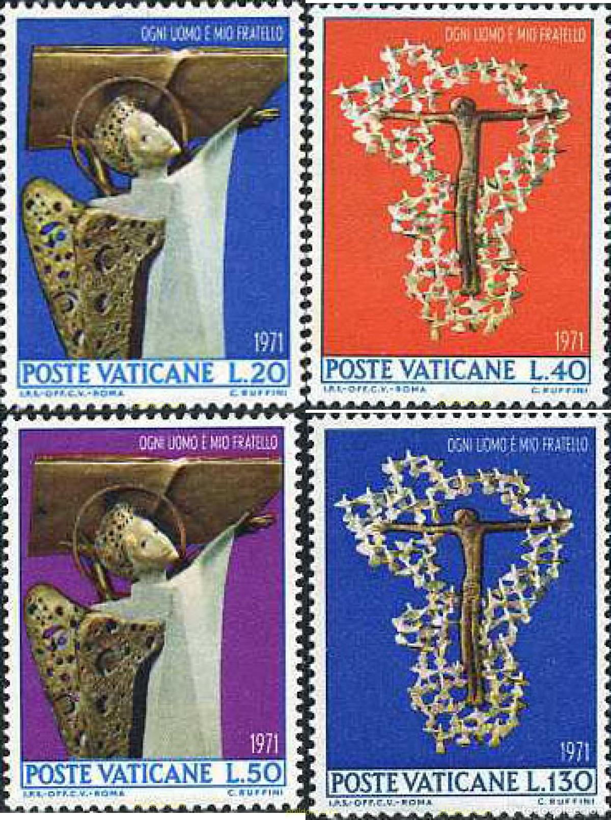 Sellos: 116399 MNH VATICANO 1971 A&Ntilde;O INTERNACIONAL DE LA LUCHA CONTRA EL RACISMO