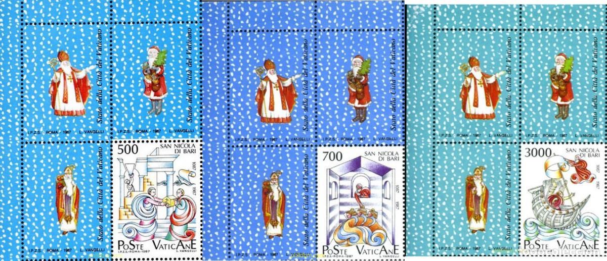 Sellos: 686403 MNH VATICANO 1987 9 CENTENARIO DE LA TRANSFERENCIA DEL RELICARIO DE SAN NICOLAS DE MYRE A BA