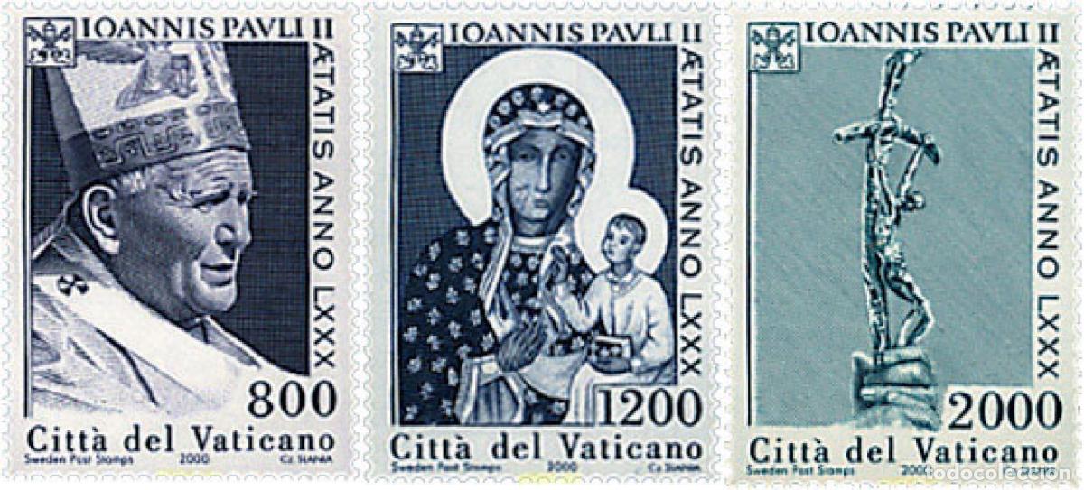 Sellos: 86498 MNH VATICANO 2000 80 ANIVERSARIO DEL PAPA JUAN PABLO II