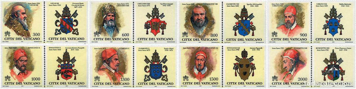 Sellos: 57040 MNH VATICANO 1999 LOS PAPAS Y LOS A&Ntilde;OS SANTOS