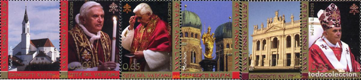 Sellos: 227530 MNH VATICANO 2007 80 ANIVERSARIO DEL PAPA BENEDICTO XVI