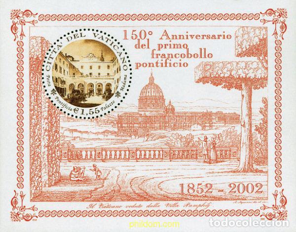 Sellos: 99207 MNH VATICANO 2002 150 ANIVERSARIO DEL PRIMER SELLO PONTIFICAL