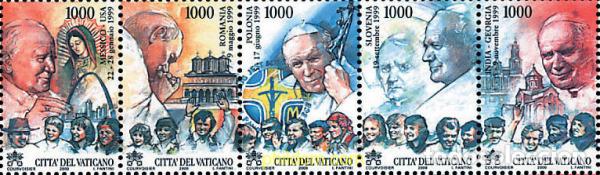 Sellos: 306067 MNH VATICANO 2000 VIAJES DEL PAPA JUAN PABLO II