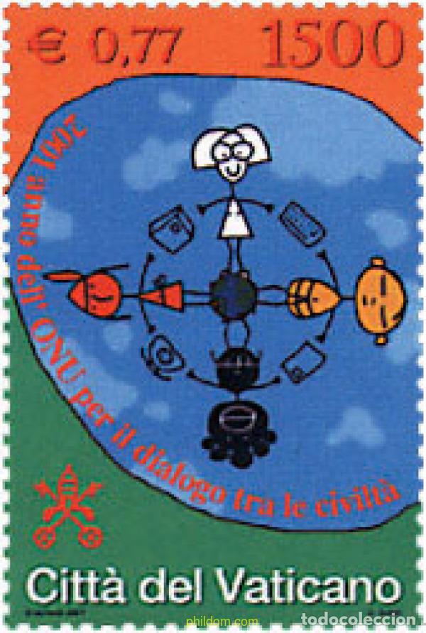 Sellos: 86504 MNH VATICANO 2001 A&Ntilde;O INTERNACIONAL DEL DIALOGO ENTRE CIVILIZACIONES