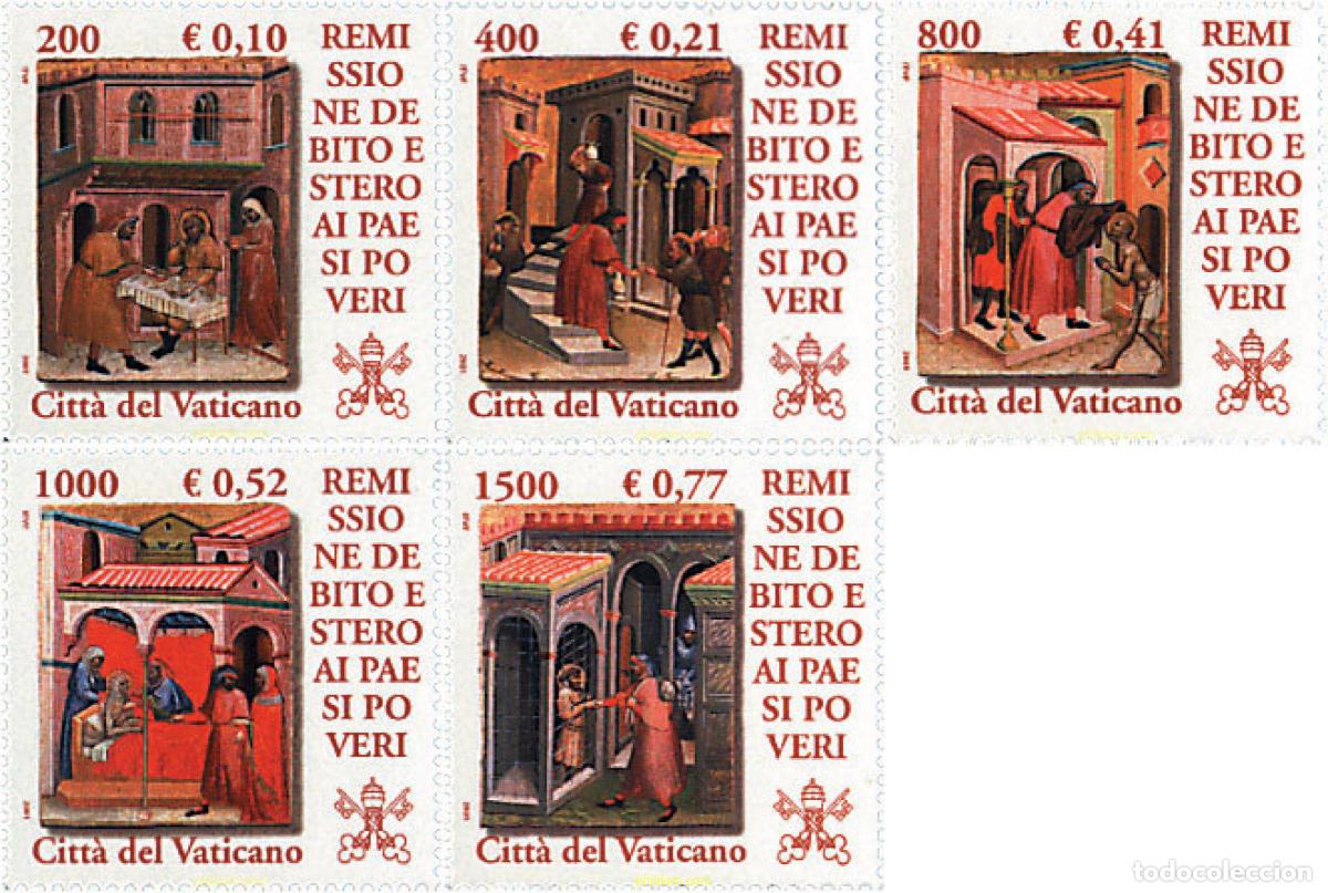 Sellos: 86507 MNH VATICANO 2001 CONDONACION DE LA DEUDA EXTERNA A PAISES POBRES