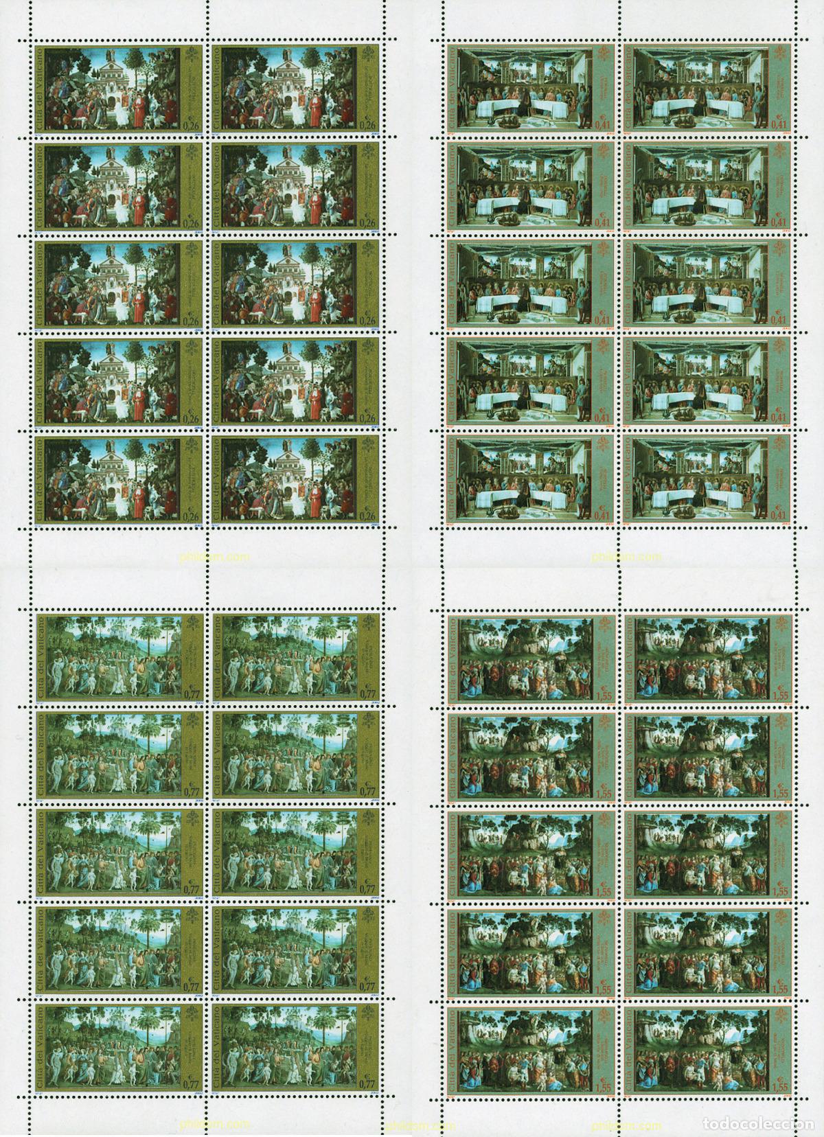Sellos: 12129 MNH VATICANO 2002 LA RESTAURACION DE LA CAPILLA SIXTINA