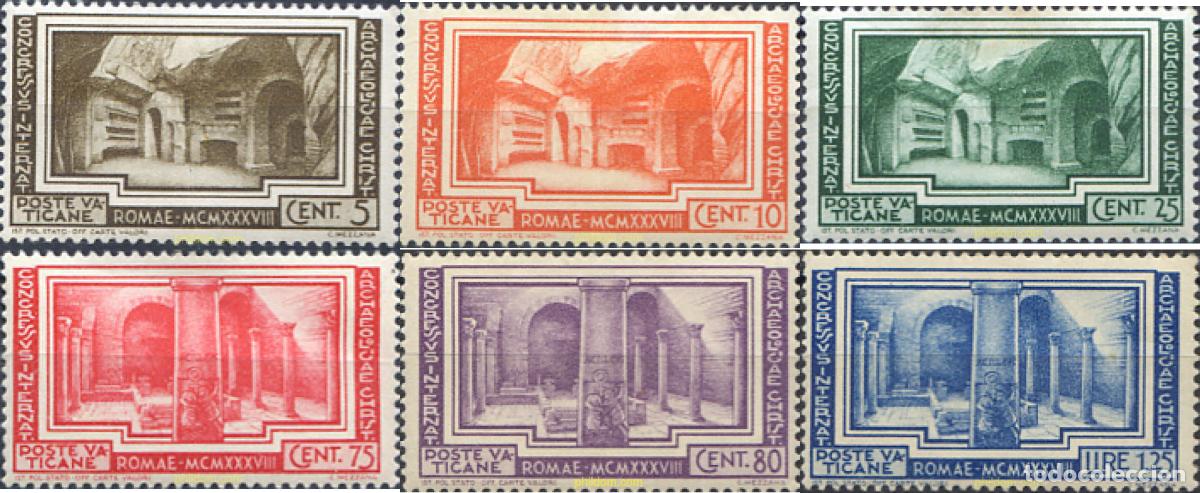 Timbres: 294993 HINGED VATICANO 1938 4 CONGRESO INTERNACIONAL DE ARQUEOLOGIA CRISTIANA EN ROMA