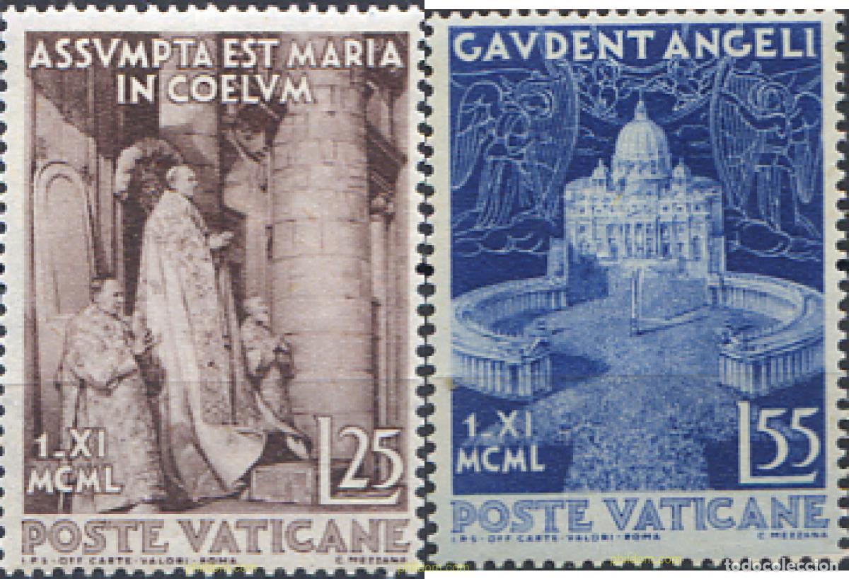 Timbres: 115637 MNH VATICANO 1951 PROCLAMACION DEL DOGMA DE LA ASUNCION
