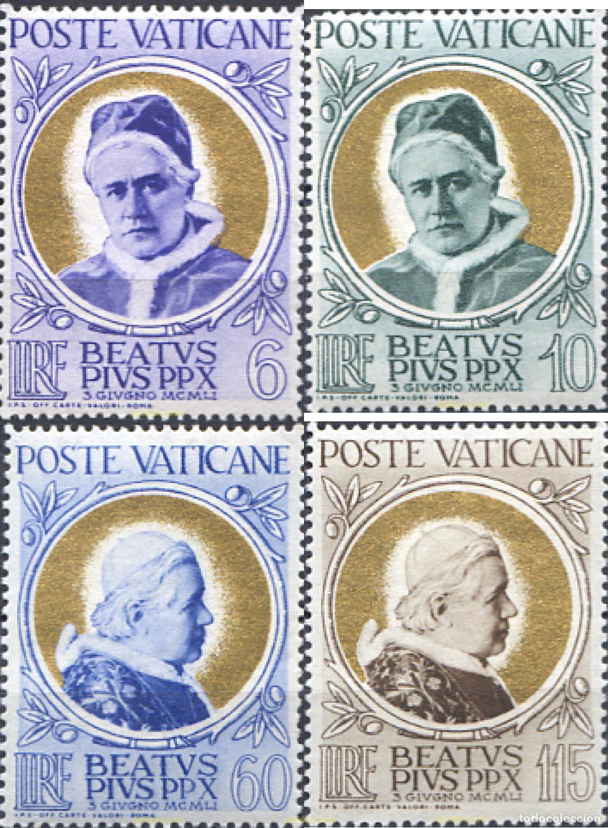 Timbres: 115635 MNH VATICANO 1951 BEATIFICACION DEL PAPA PIO X