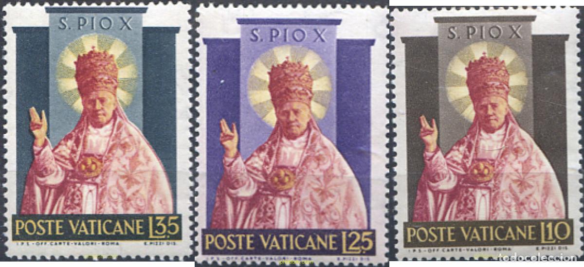 Timbres: 653846 HINGED VATICANO 1954 CANONIZACION DEL PAPA PIO X
