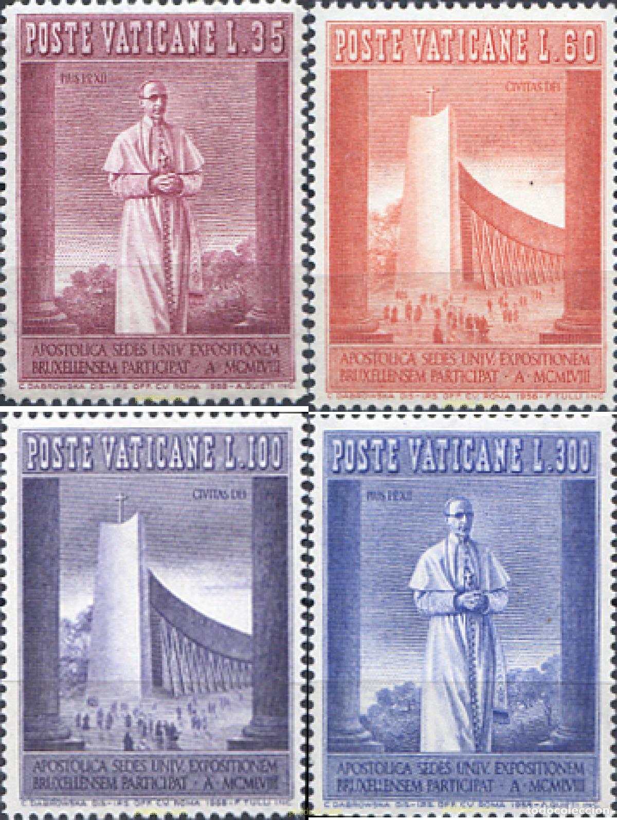Sellos: 115840 MNH VATICANO 1958 EXPOSICION DE BRUSELAS