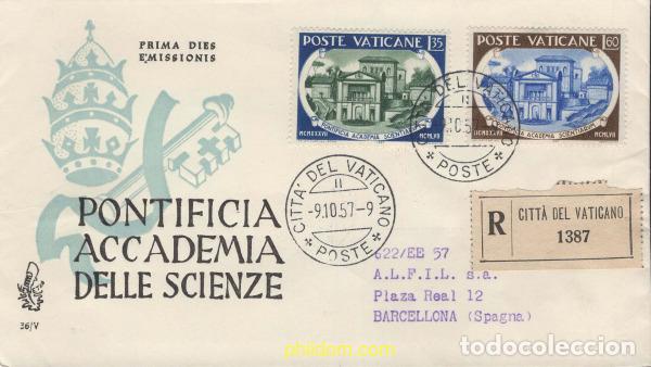 Sellos: 437190 MNH VATICANO 1957 20 ANIVERSARIO DE LA ACADEMIA CIENTIFICA PONTIFICAL