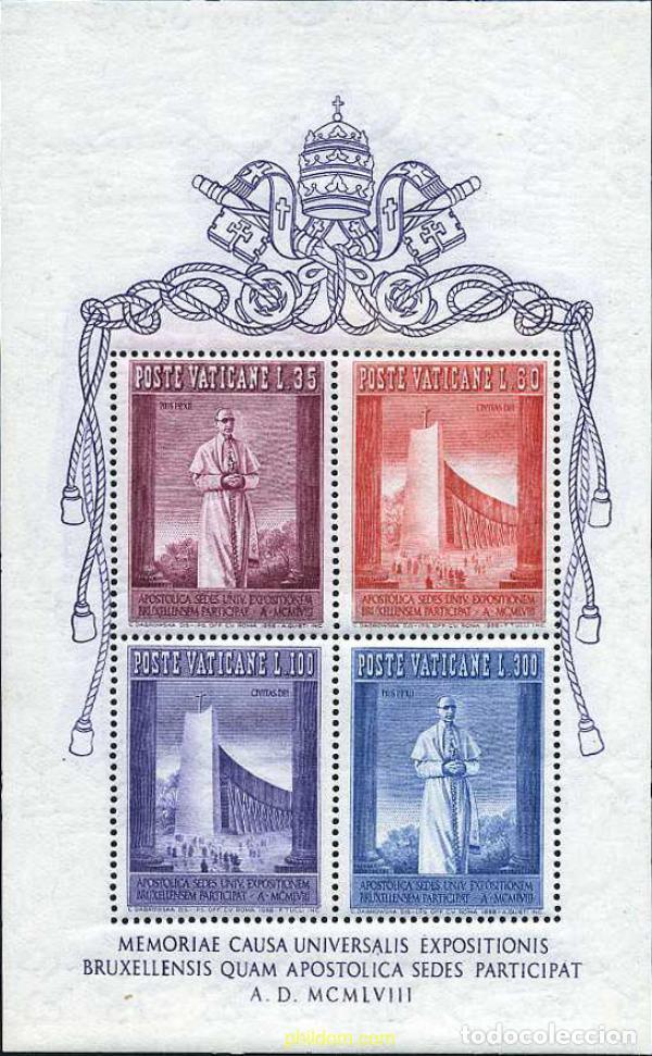Selos: 115841 MNH VATICANO 1958 EXPOSICION DE BRUSELAS