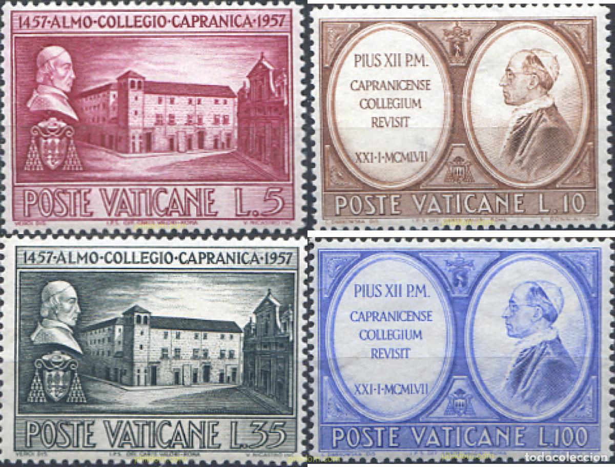 Selos: 684021 HINGED VATICANO 1957 5 CENTENARIO DEL COLEGIO CAPRANICA