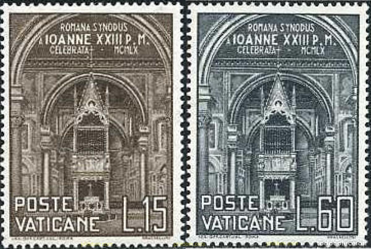 Sellos: 684031 HINGED VATICANO 1960 APERTURA DEL SINODO DIOCESANO ROMANO