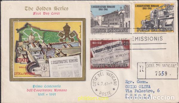 Sellos: 626619 MNH VATICANO 1961 CENTENARIO DE &rdquo;L'OSSERVATORE ROMANO&rdquo;