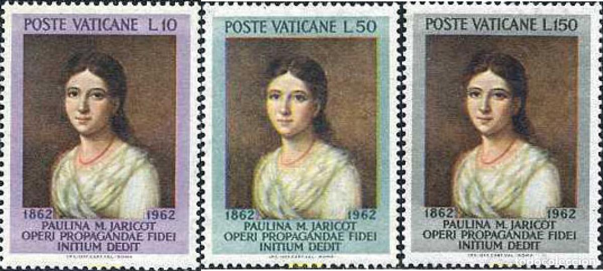 Selos: 116039 MNH VATICANO 1962 CENTENARIO DE LA MUERTE DE PAULINE MARIE JARICOT