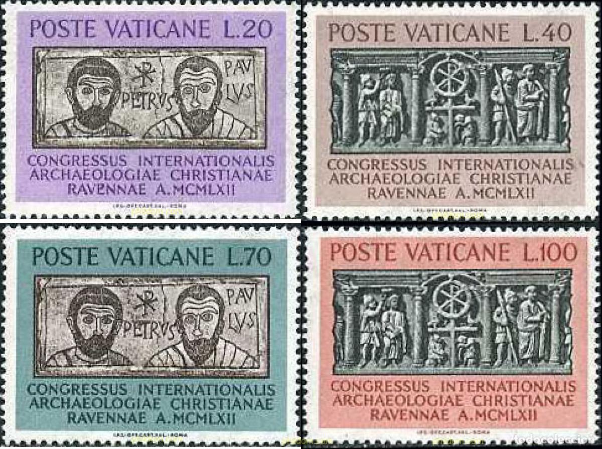 Selos: 116042 MNH VATICANO 1962 CONGRESO INTERNACIONAL DE ARQUEOLOGIA CRISTIANA