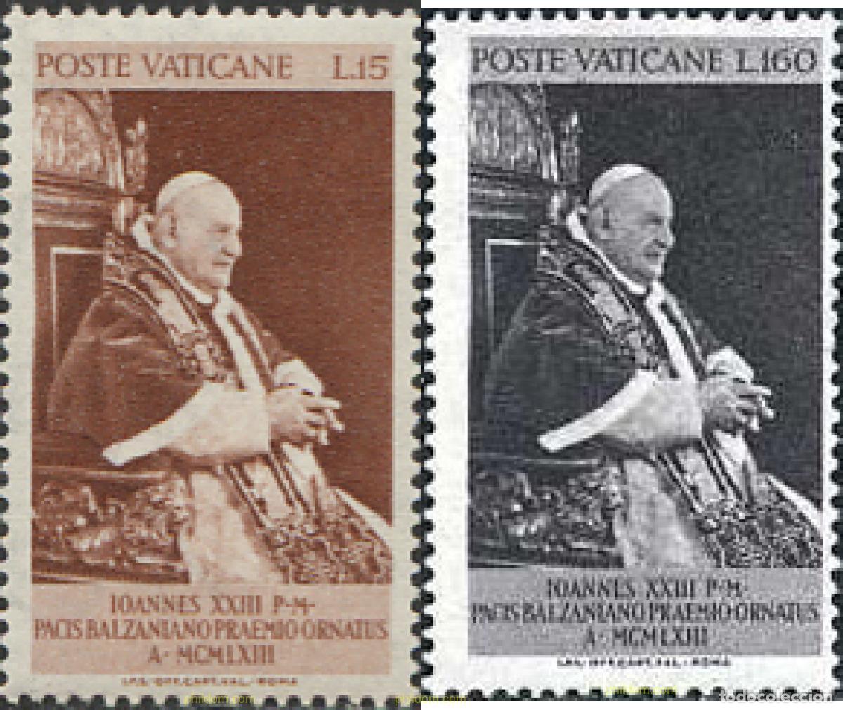Selos: 684269 HINGED VATICANO 1963 PREMIO BALZAN POR LA PAZ PARA EL PAPA JUAN XXIII