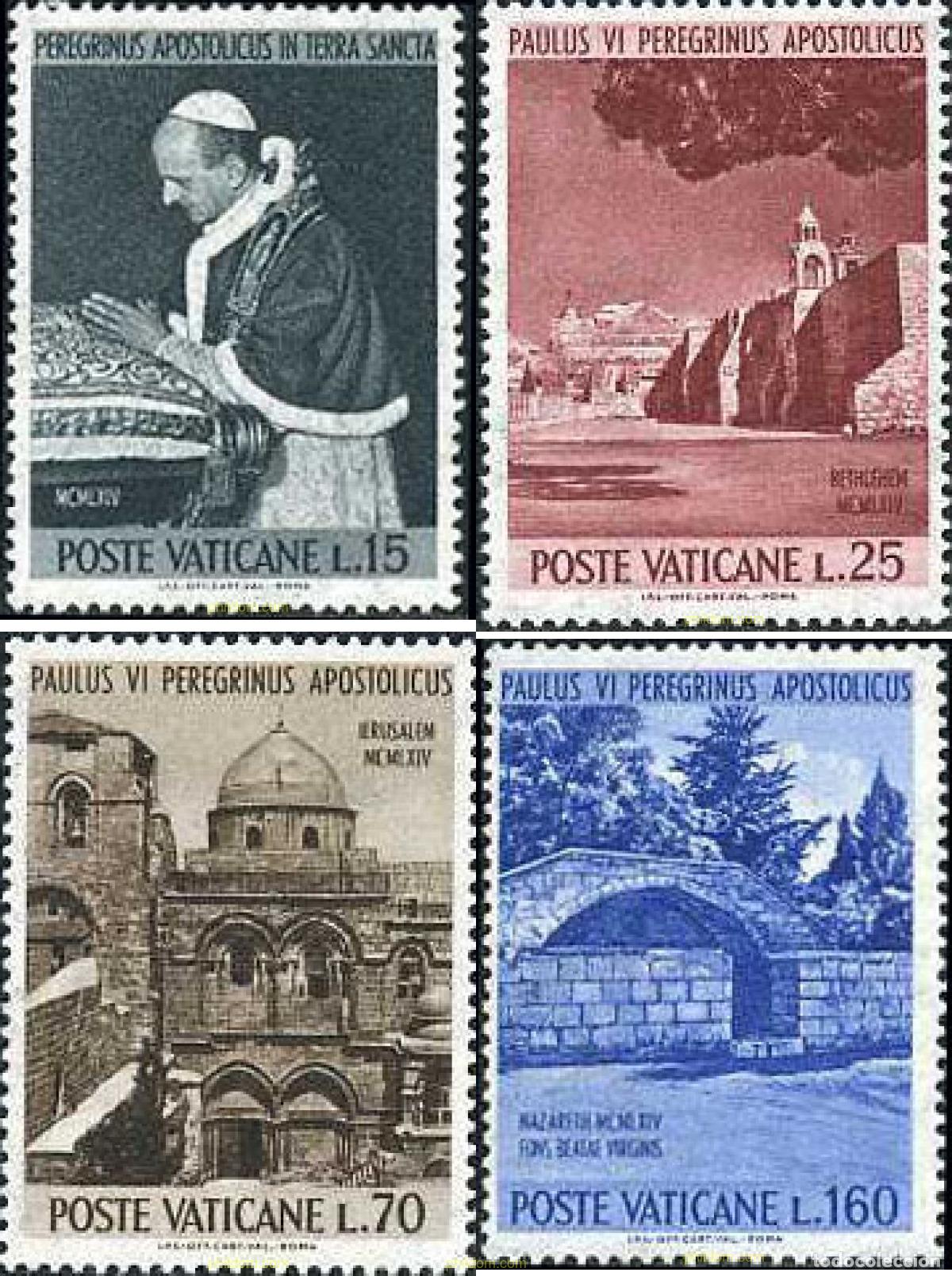Sellos: 684276 HINGED VATICANO 1964 VIAJE DEL PAPA PABLO VI A TIERRA SANTA