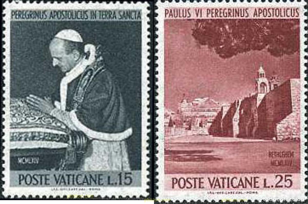 Sellos: 684277 HINGED VATICANO 1964 VIAJE DEL PAPA PABLO VI A TIERRA SANTA