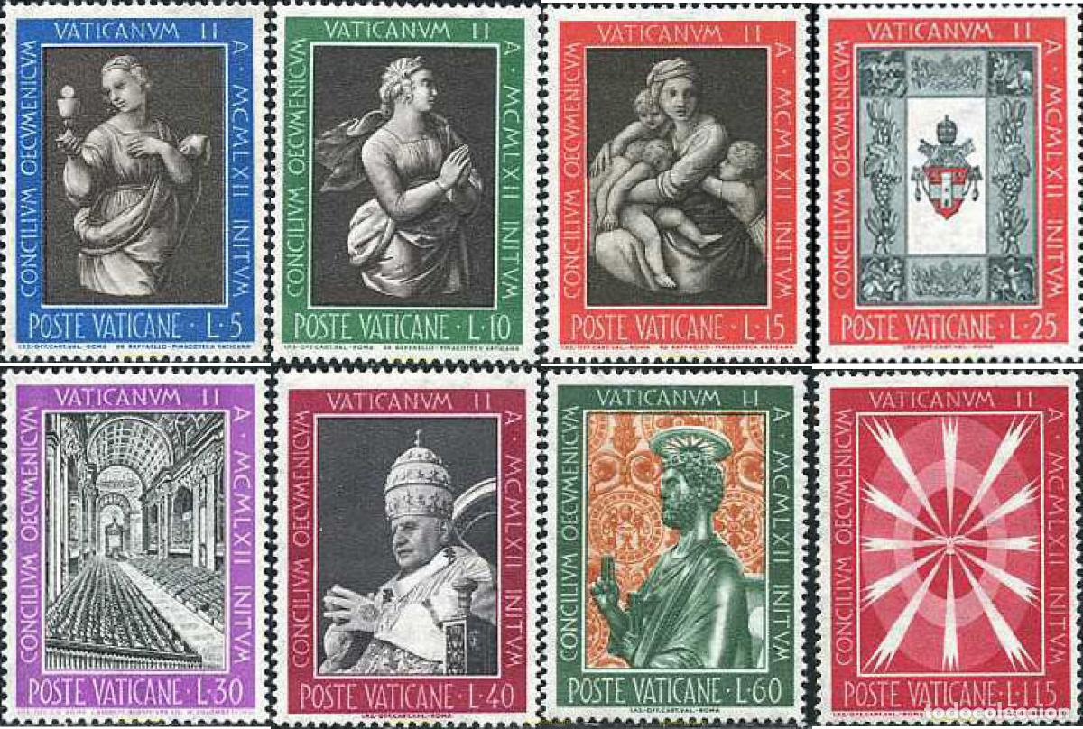 Sellos: 622041 HINGED VATICANO 1962 APERTURA DEL CONCILIO ECUMENICO VATICANO II