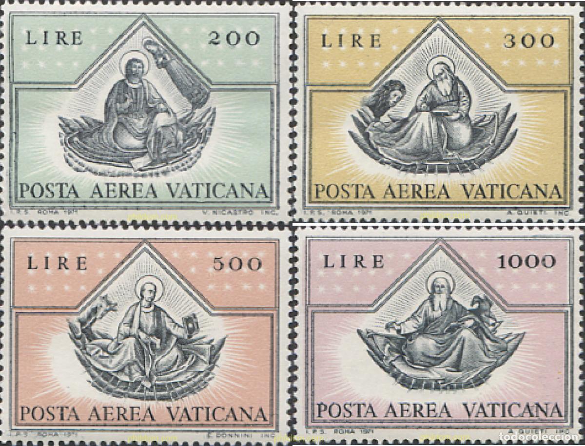 Sellos: 116420 MNH VATICANO 1971 LOS CUATRO EVANGELISTAS