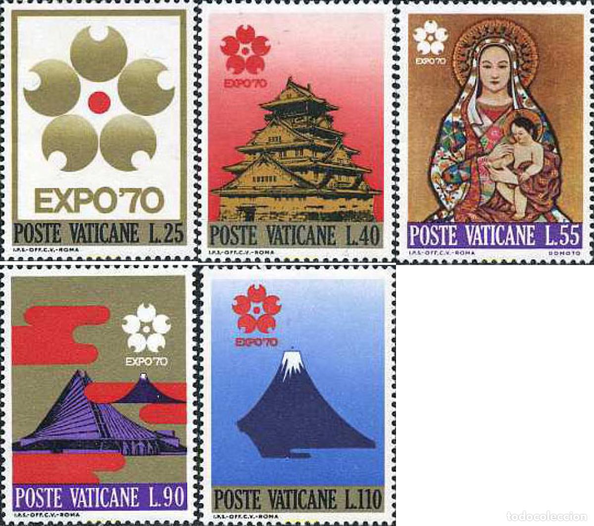 Sellos: 116361 MNH VATICANO 1970 EXPO 70. EXPOSICION UNIVERSAL DE OSAKA