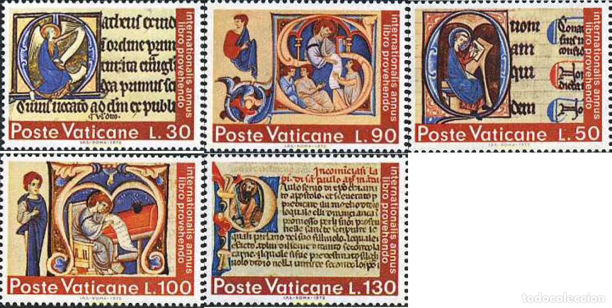 Sellos: 116446 MNH VATICANO 1972 A&Ntilde;O INTERNACIONAL DEL LIBRO