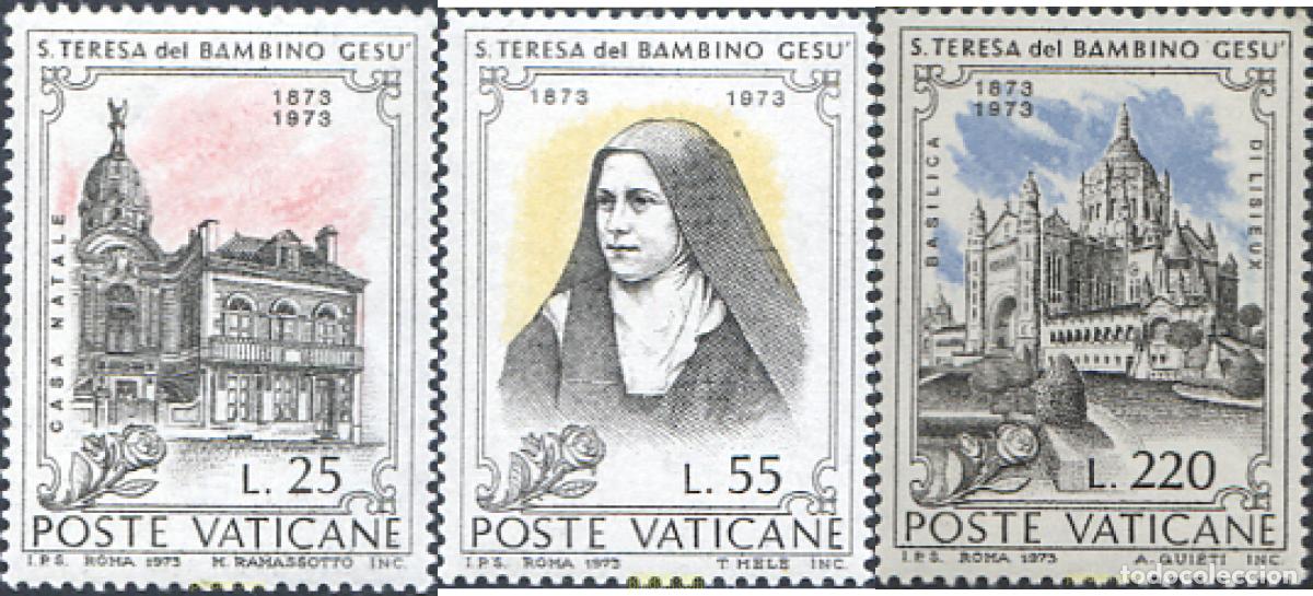 Sellos: 116469 MNH VATICANO 1973 CENTENARIO DEL NACIMIENTO DE SANTA TERESA DEL NI&Ntilde;O JESUS