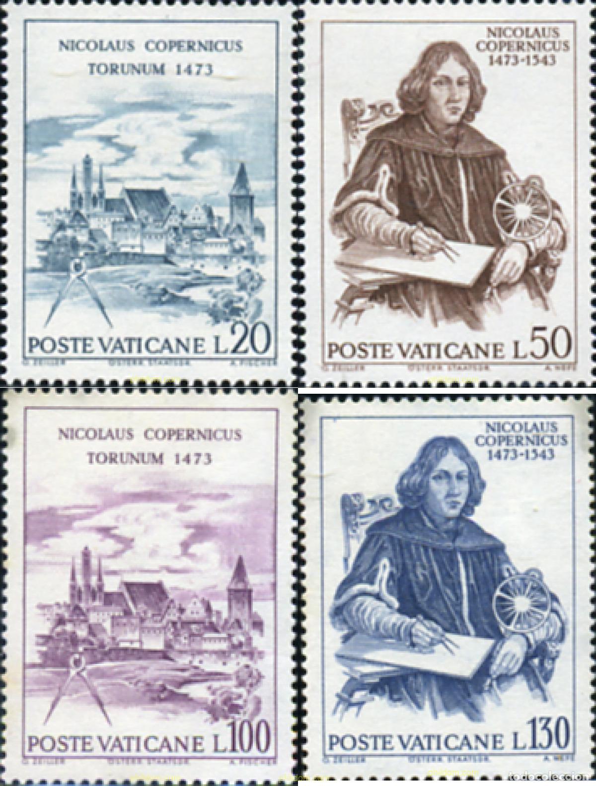 Sellos: 116472 MNH VATICANO 1973 500 ANIVERSARIO DEL NACIMIENTO DE NICOLAS COPERNICO