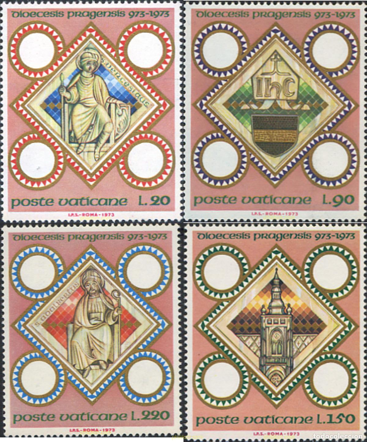 Sellos: 116475 MNH VATICANO 1973 MILENARIO DE LA SEDE EPISCOPAL LATINA DE PRAGA
