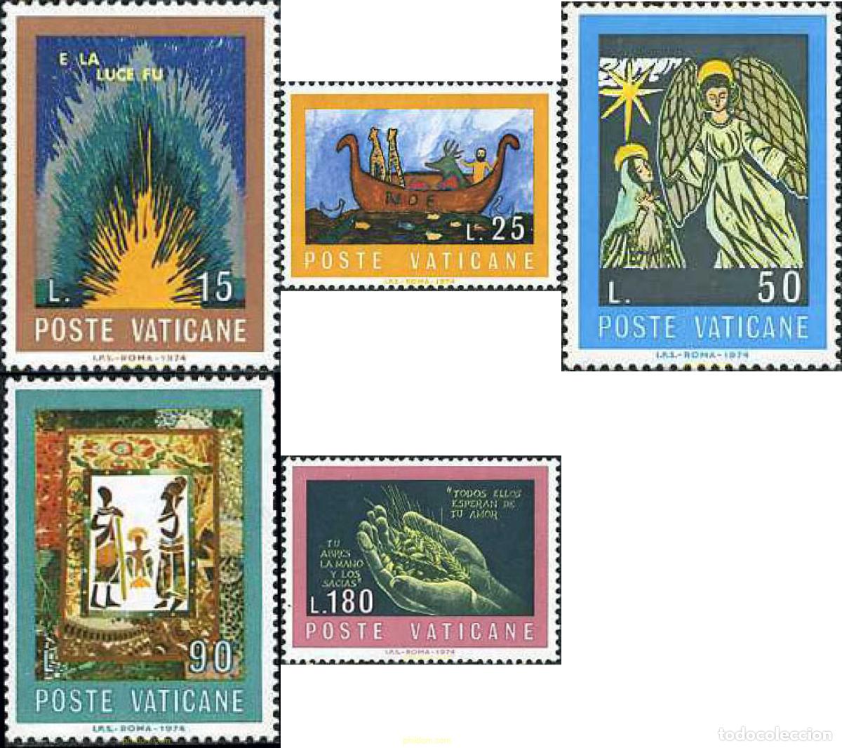 Sellos: 116485 MNH VATICANO 1974 CONCURSO ARTISTICO SOBRE LA BIBLIA