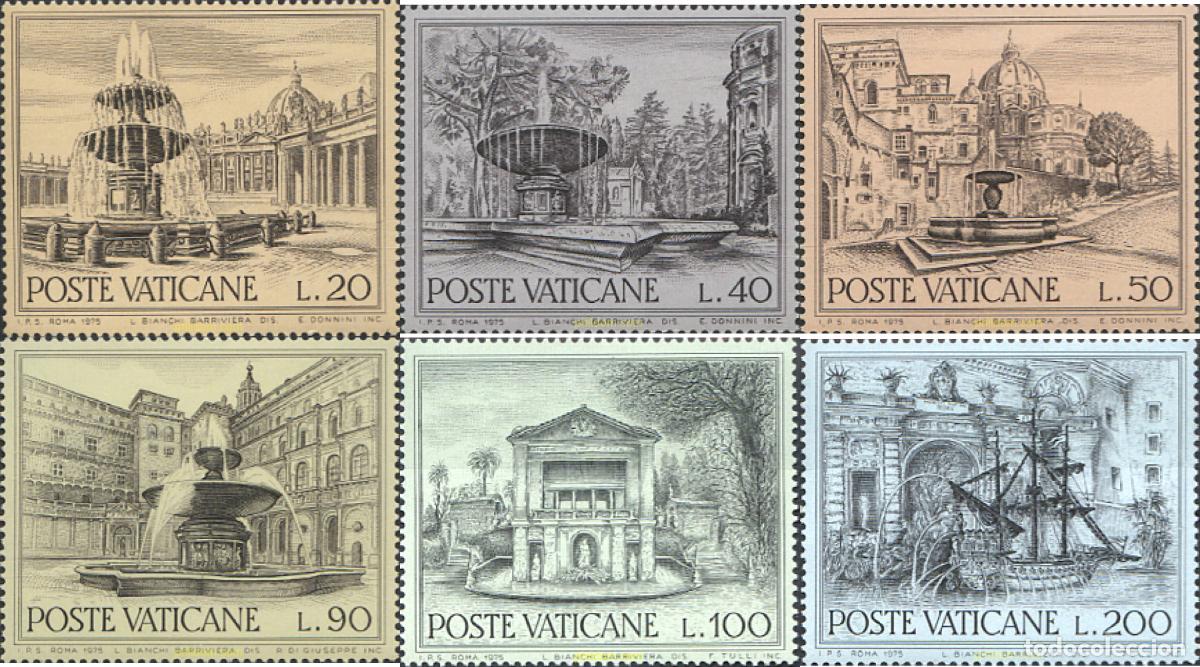 Sellos: 116498 MNH VATICANO 1975 A&Ntilde;O EUROPEO DEL PATRIMONIO ARQUITECTONICO