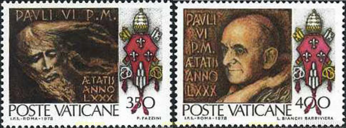 Sellos: 116606 MNH VATICANO 1978 80 ANIVERSARIO DEL NACIMIENTO DE PABLO VI