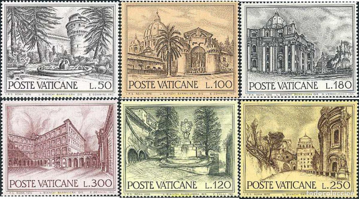 Sellos: 116547 MNH VATICANO 1976 A&Ntilde;O EUROPEO DEL PATRIMONIO ARQUITECTONICO
