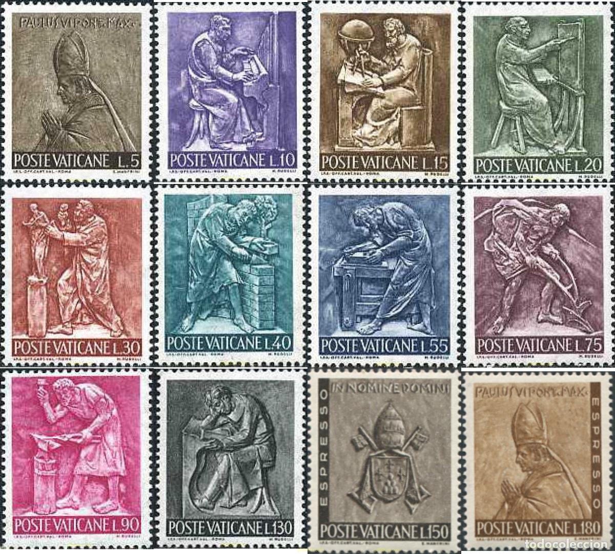 Sellos: 116263 MNH VATICANO 1966 ARTES Y OFICIOS