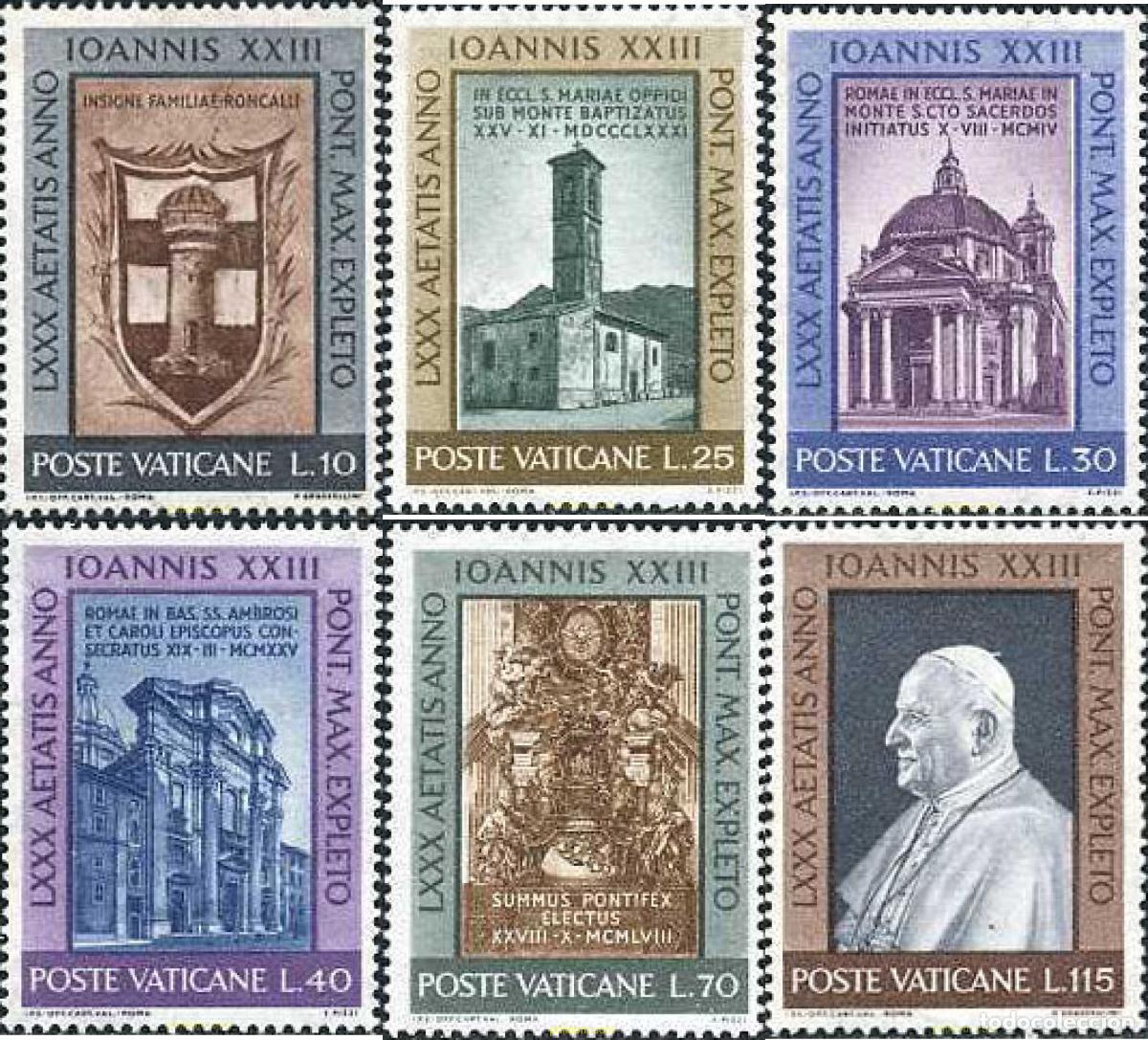 Sellos: 116691 MNH VATICANO 1961 80 ANIVERSARIO DE JUAN XXIII
