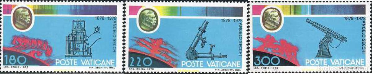 Timbres: 116875 MNH VATICANO 1979 CENTENARIO DE LA MUERTE DE PERE ANGELO SECCHI