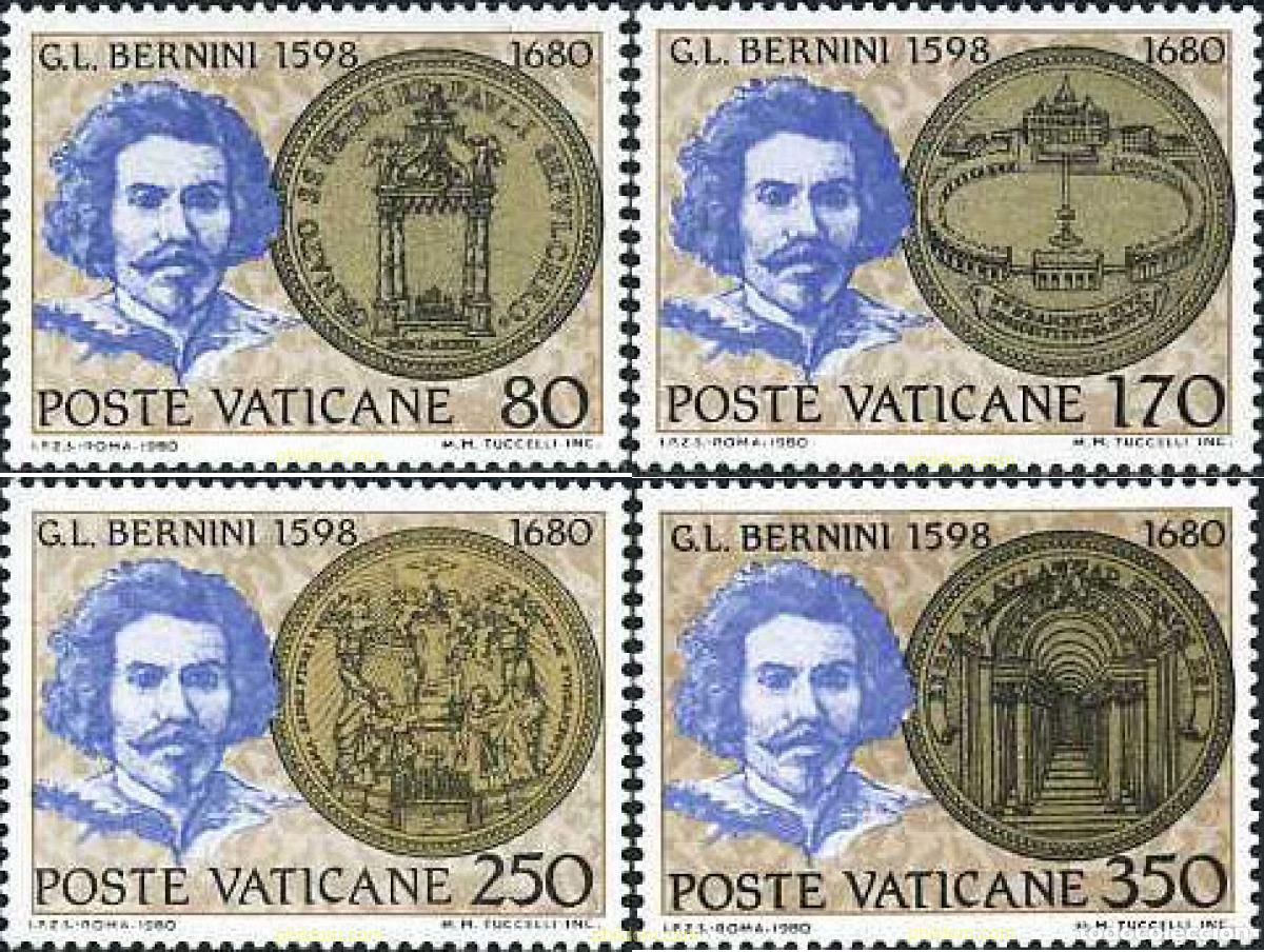 Timbres: 116894 MNH VATICANO 1980 300 ANIVERSARIO DE LA MUERTE DE GIAN LORENZO BERNINI