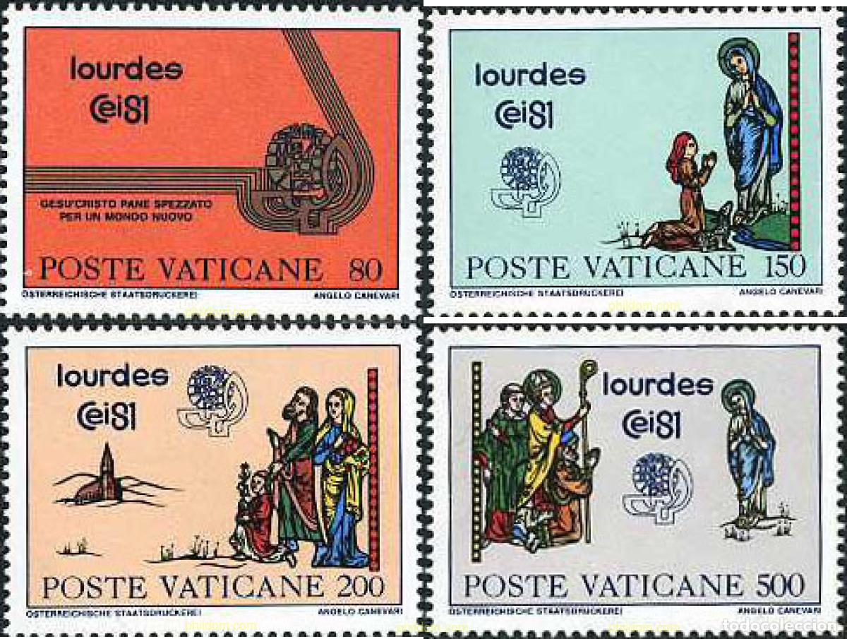 Timbres: 116912 MNH VATICANO 1981 42 CONGRESO EUCARISTICO INTERNACIONAL, EN LOURDES