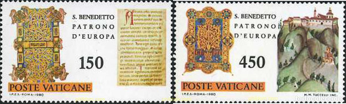 Timbres: 685937 MNH VATICANO 1980 15 CENTENARIO DEL NACIMIENTO DE SAN BENITO DE NURSIE
