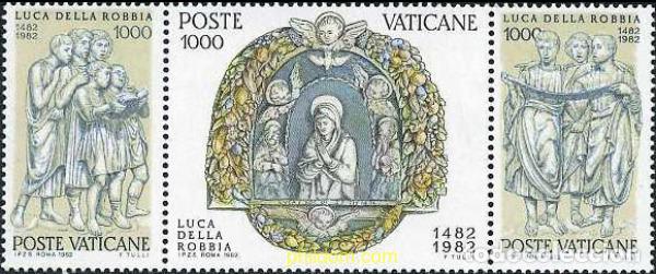 Timbres: 158668 MNH VATICANO 1982 5 CENTENARIO DE LA MUERTE DEL ESCULTOR LUCA DELLA ROBBIA