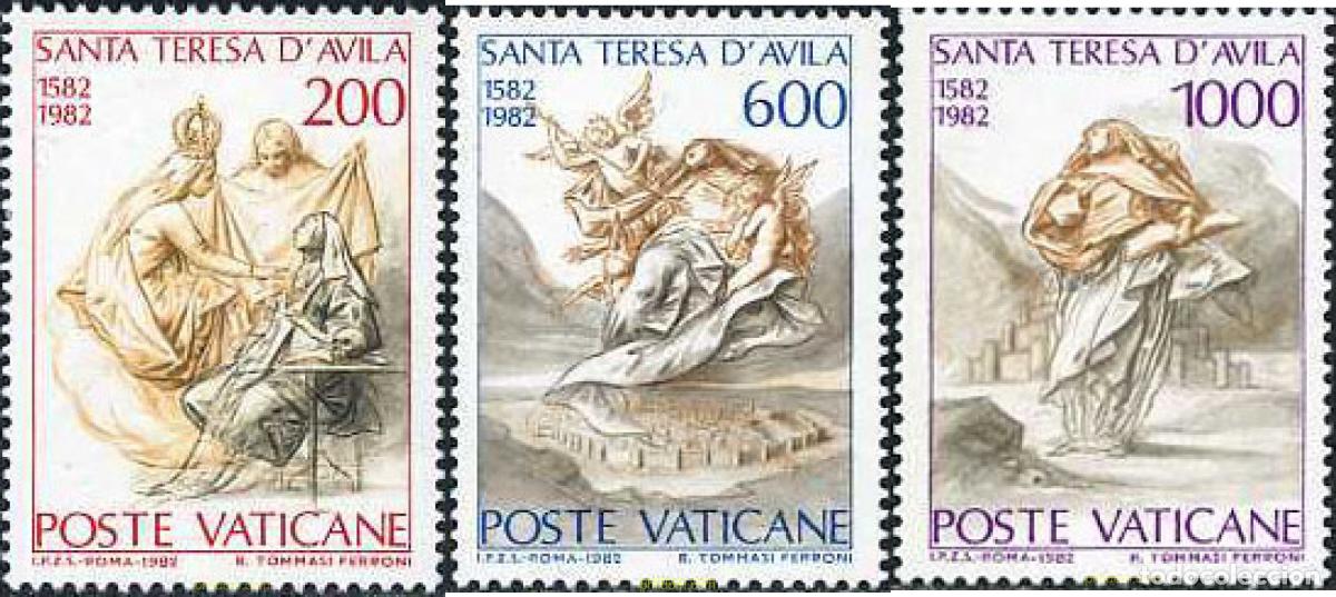 Sellos: 116918 MNH VATICANO 1982 4 CENTENARIO DE LA MUERTE DE SANTA TERESA DE AVILA