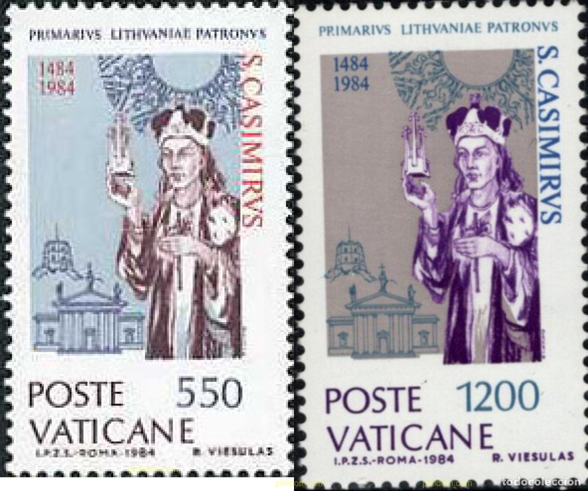 Sellos: 116929 MNH VATICANO 1984 5 CENTENARIO DE LA MUERTE DE SAN CASIMIRO DE LITUANIA